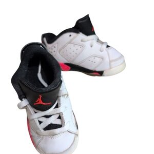 Air Jordan 6 Retro Low White Infrared Size 5c Toddler Shoes Sneakers 768883-123